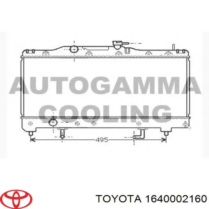 1640002160 Toyota radiador refrigeración del motor