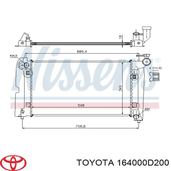 Água radiador Toyota 164000D200 precio, desde 65,05 EUR