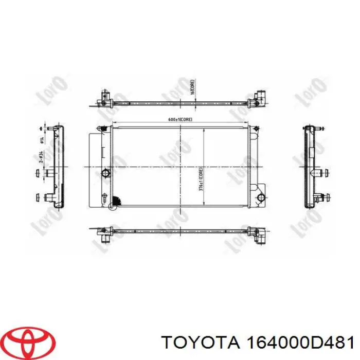 Comprar 164002250 Toyota Radiador de auto