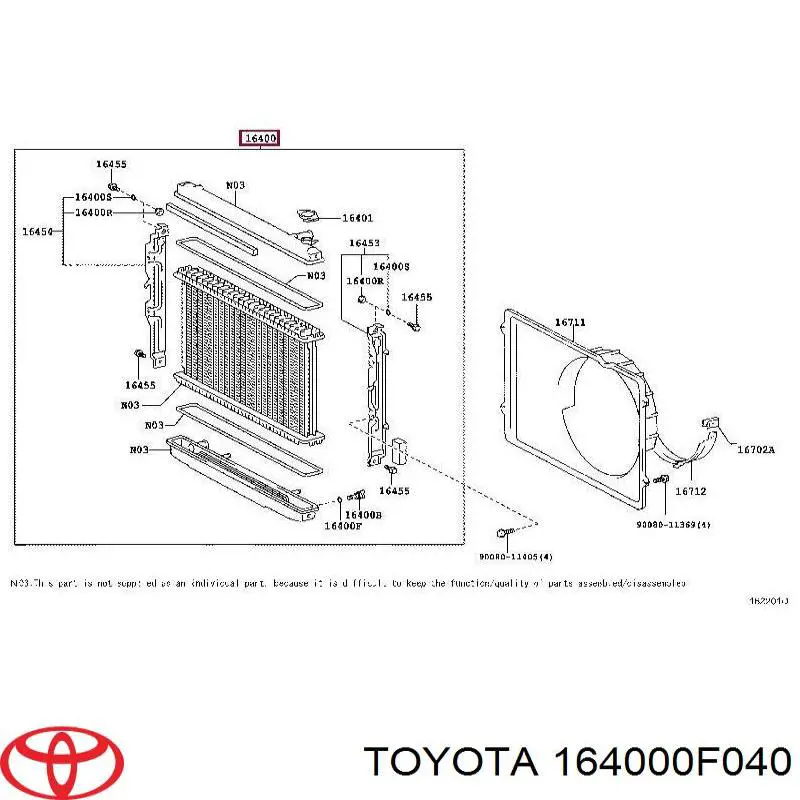 Radiador de água Toyota Sequoia 