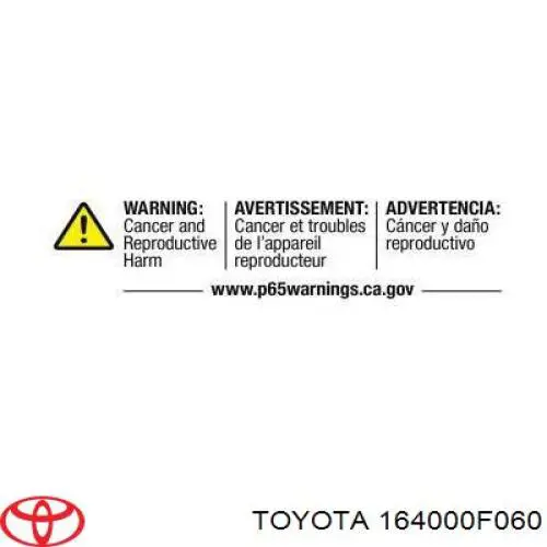 164000F060 Market (OEM) radiador refrigeración del motor