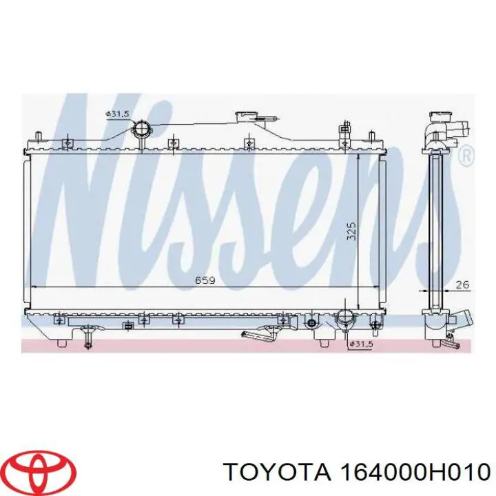 Comprar 164000H010 Toyota Radiador de auto