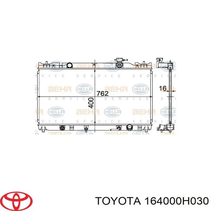 Comprar 164000H030 Toyota Radiador de auto