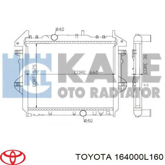 Comprar 164000L160 Toyota Radiador de auto