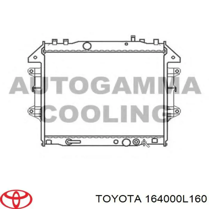 164000L160 Toyota radiador