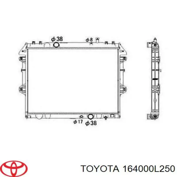 Água radiador Toyota 164000L250 precio, desde 117,88 EUR
