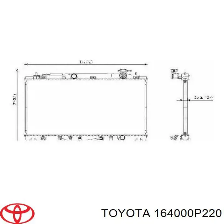 164000P220 Toyota radiador