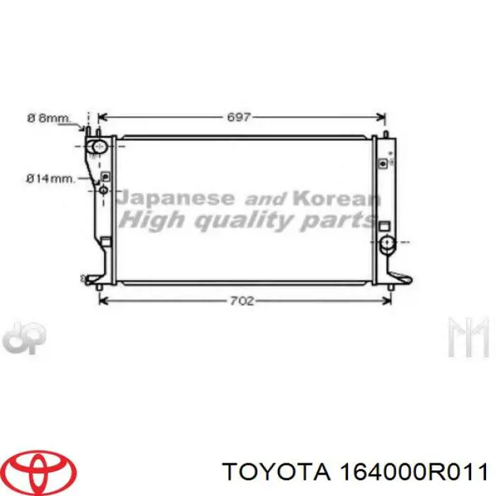 164000R011 Toyota radiador