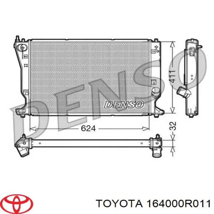 Água radiador Toyota 164000R011 precio, desde 136,49 EUR