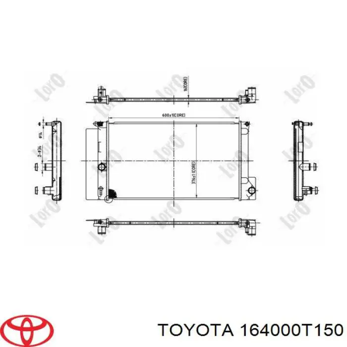 Comprar 164000T150 Toyota Radiador de auto