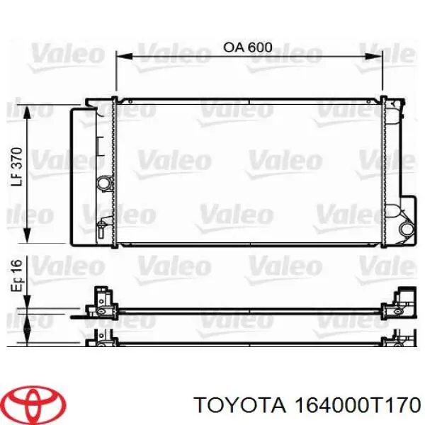 164000T170 Toyota Refrigeración del motor