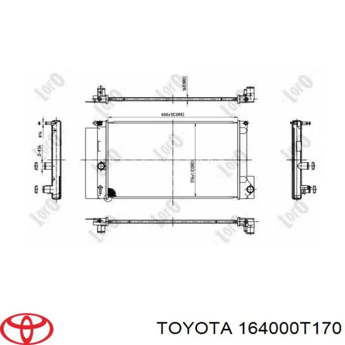 Água radiador Toyota 164000T170 precio, desde 416,02 EUR