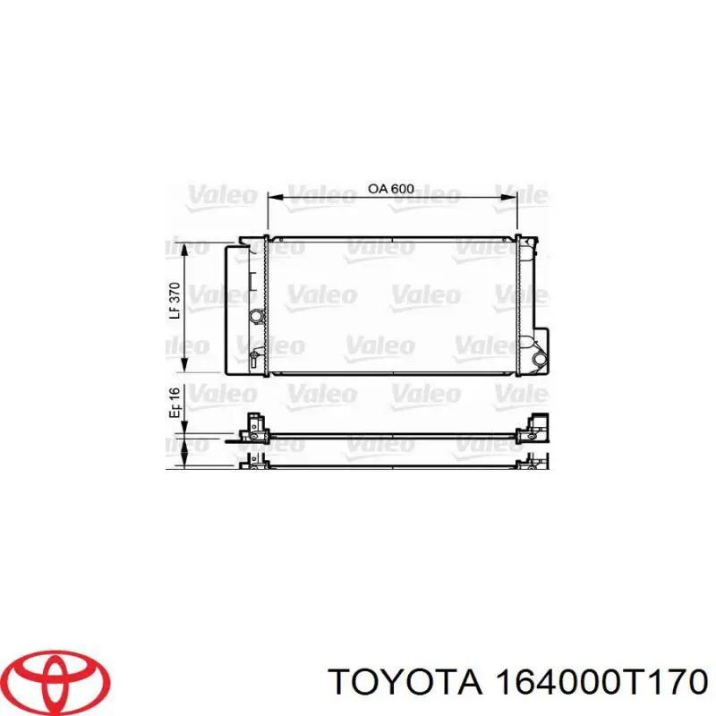 Comprar 164000T170 Toyota Radiador de auto