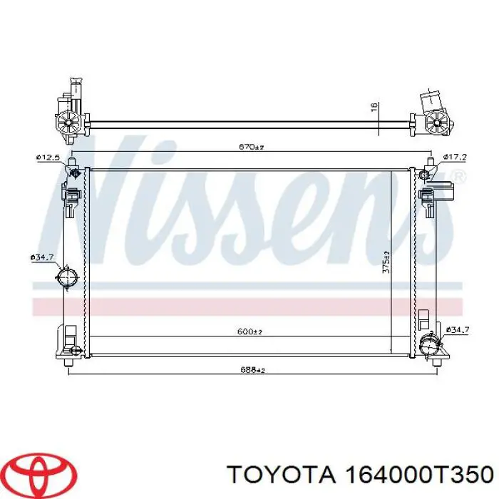 Radiador de água Toyota C-HR X10