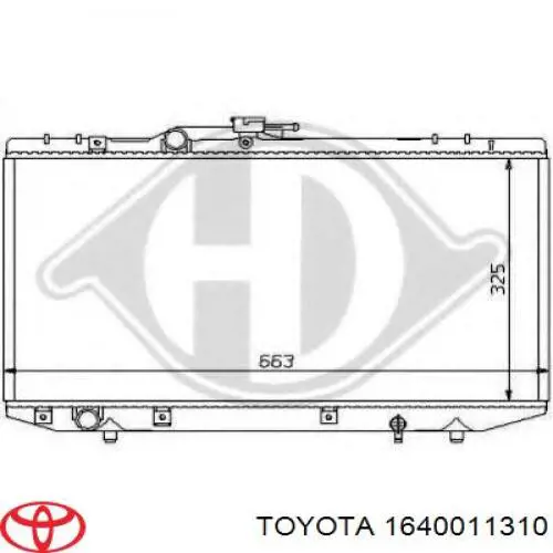 1640011310 Toyota radiador refrigeración del motor