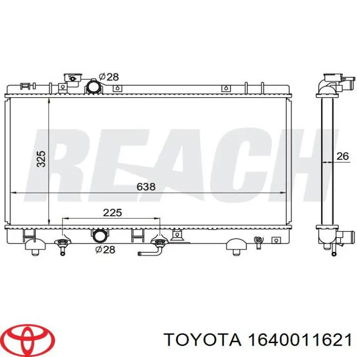  Radiador Toyota TERCEL 