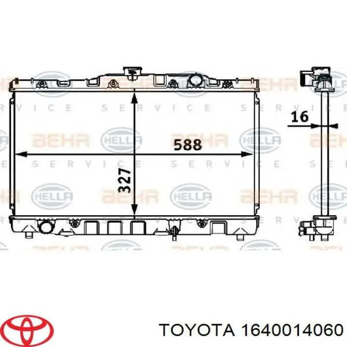 1640014060 Toyota Refrigeración del motor