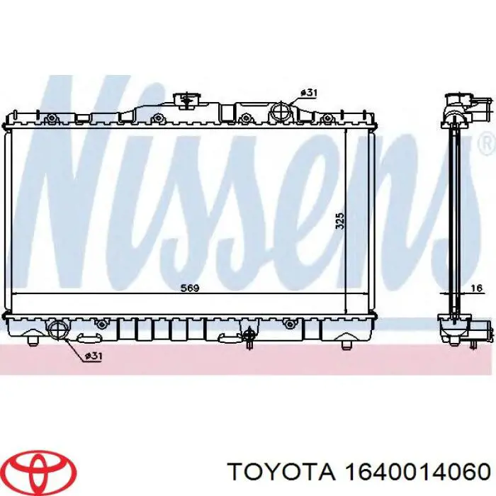 Água radiador Toyota 1640014060 precio, desde 127,26 EUR