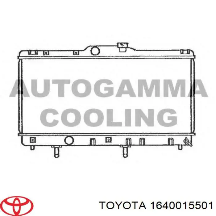 1640015501 Toyota radiador refrigeración del motor