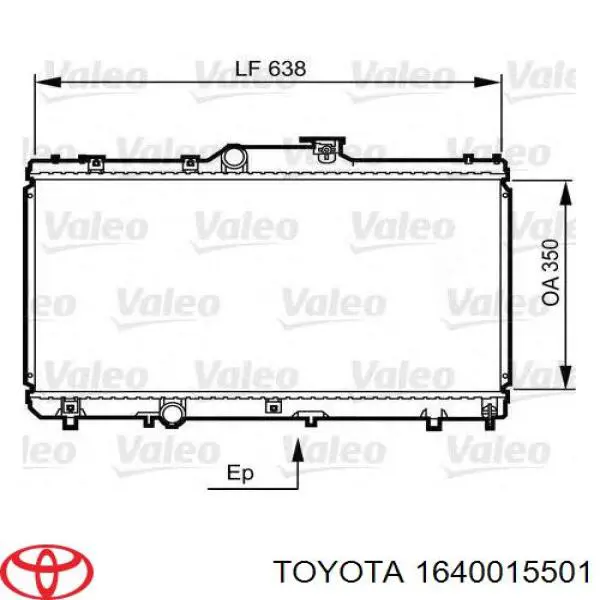 Radiador 1640016430 Toyota