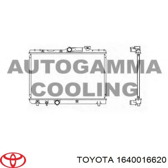 Radiador 1653574010 Toyota