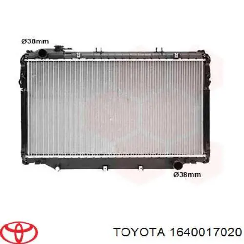 Radiador 1640017040 Toyota