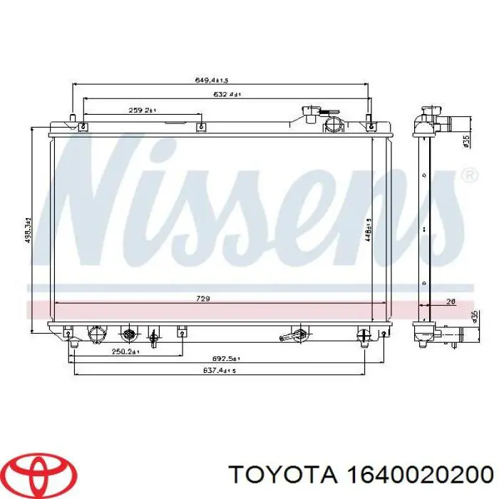 Água radiador Toyota 1640020200 precio, desde 126,10 EUR
