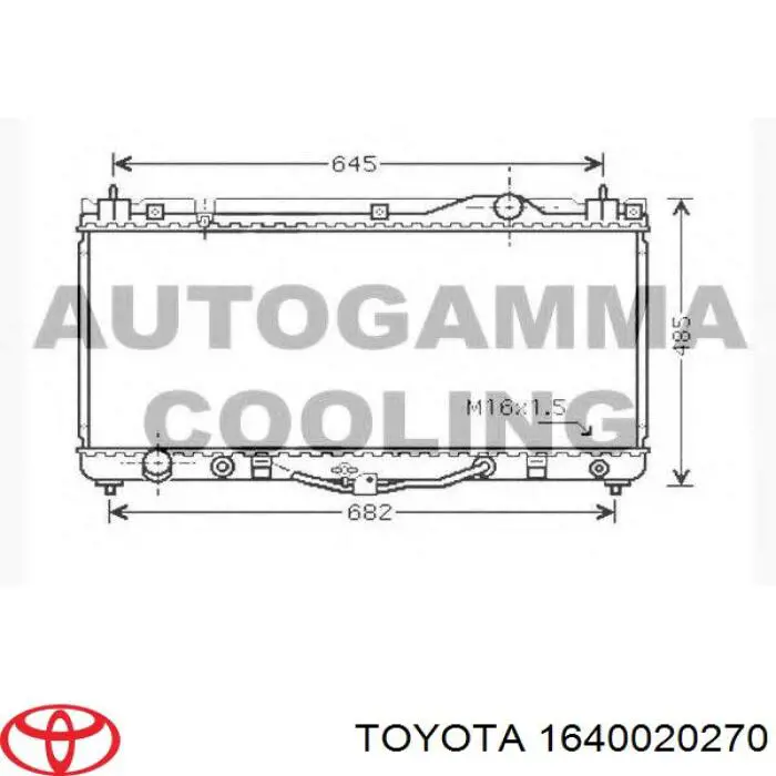 Comprar 1640020270 Toyota Radiador de auto