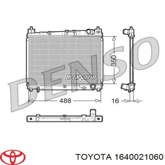 1640021060 Toyota Refrigeración del motor