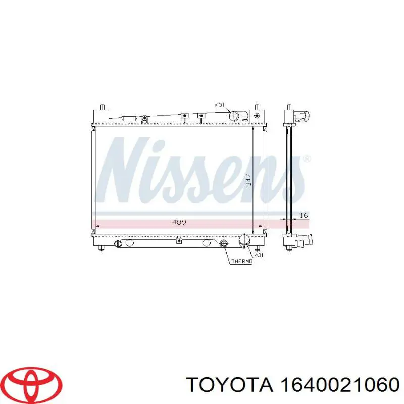 Água radiador Toyota 1640021060 precio, desde 67,88 EUR