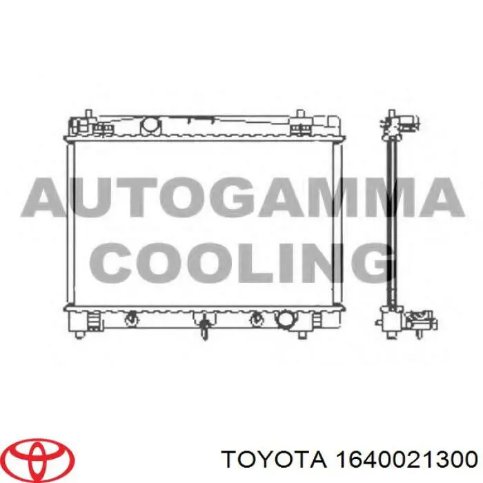 1640021300 Toyota radiador refrigeración del motor