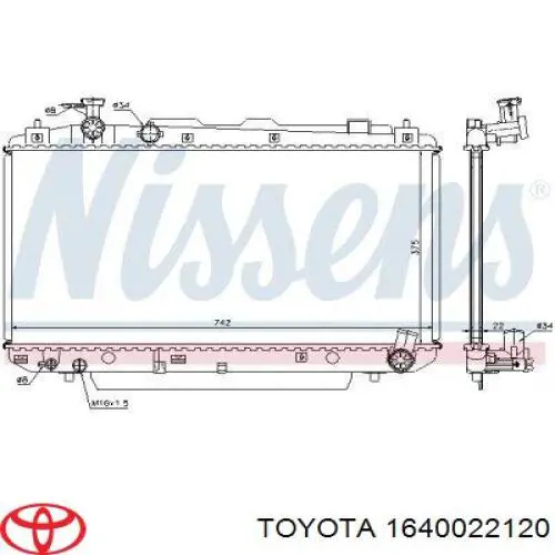 Água radiador Toyota 1640022121 precio, desde 143,27 EUR