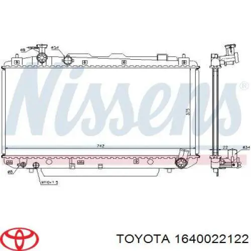 Água radiador Toyota 1640022121 precio, desde 143,27 EUR
