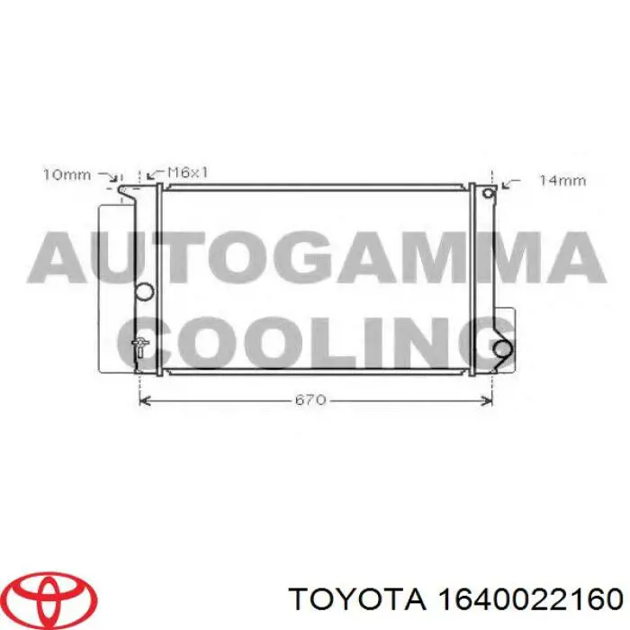Água radiador Toyota 1640022160 precio, desde 108,99 EUR