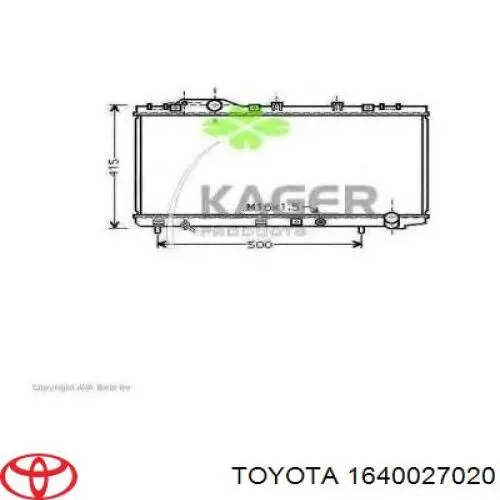 Água radiador Toyota 1640027020 precio, desde 423,35 EUR