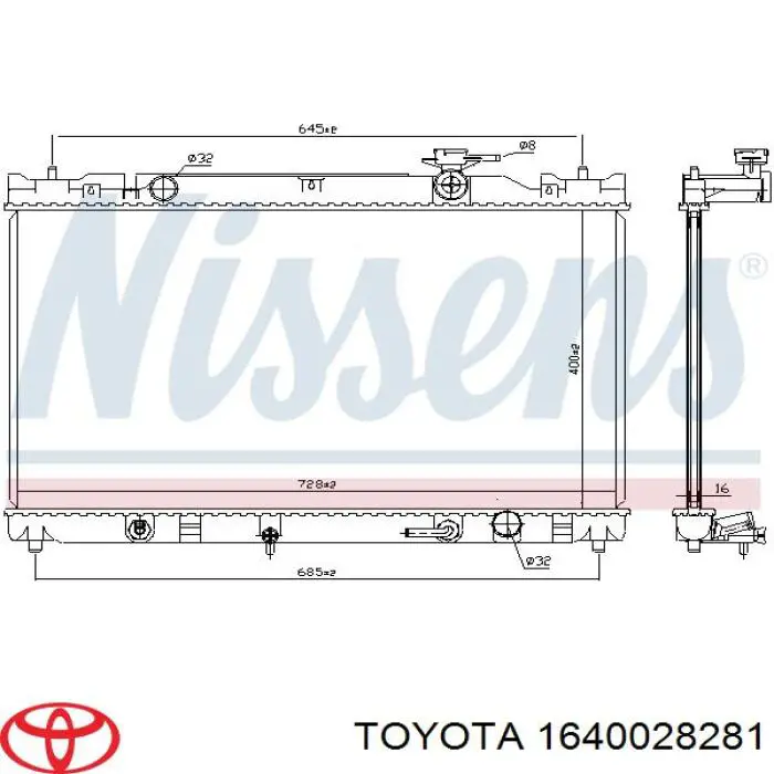Radiador Toyota Camry V30