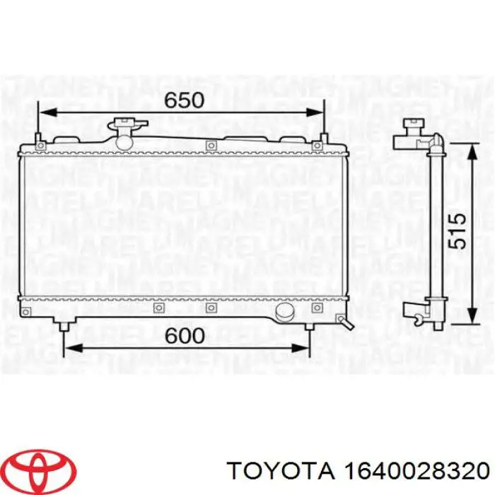 16400-28320 Toyota radiador