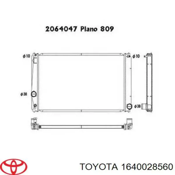 Água radiador Toyota 1640028560 precio, desde 89,43 EUR