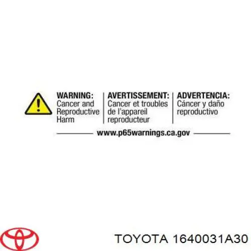 Água radiador Toyota 1640031A30 precio, desde 211,92 EUR