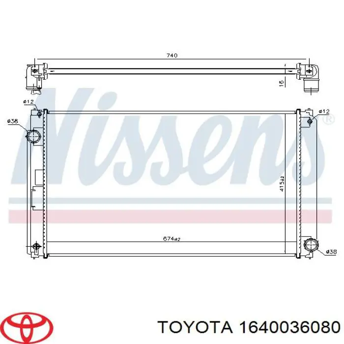 1640036080 Toyota Refrigeración del motor