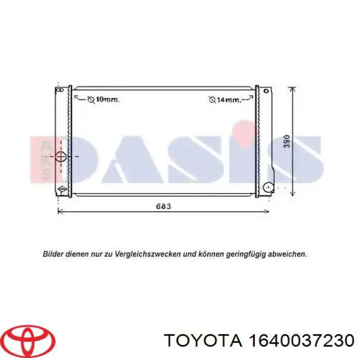 1640037230 Toyota radiador refrigeración del motor