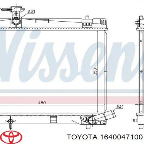 1640047100 Toyota radiador refrigeración del motor