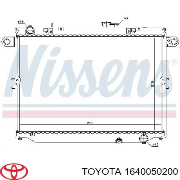 Água radiador Toyota 1640050200 precio, desde 267,20 EUR
