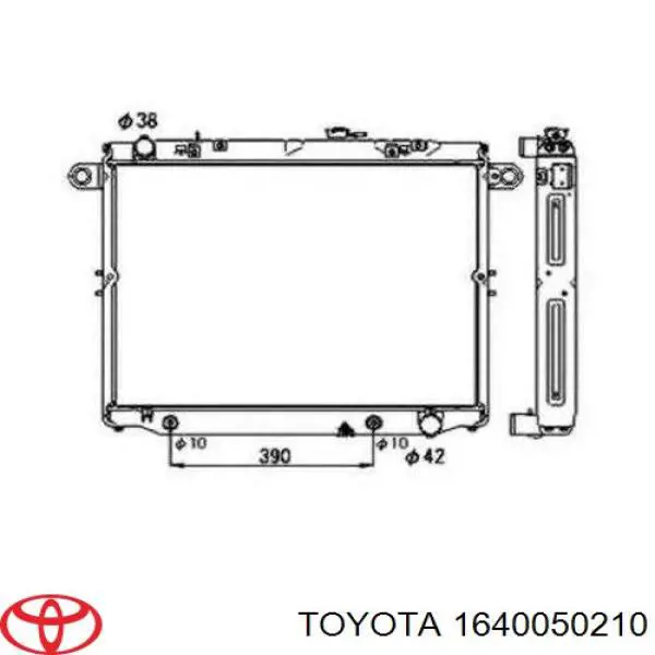 Radiador de água Toyota 1640050360