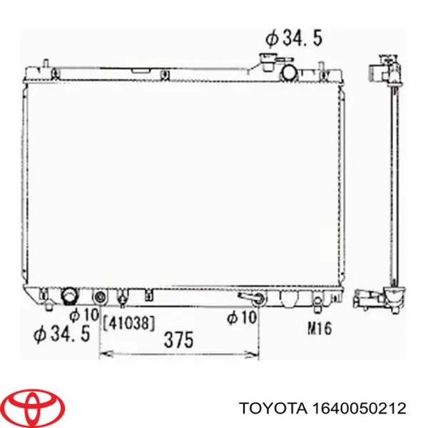 Comprar 1640050212 Toyota Radiador de auto