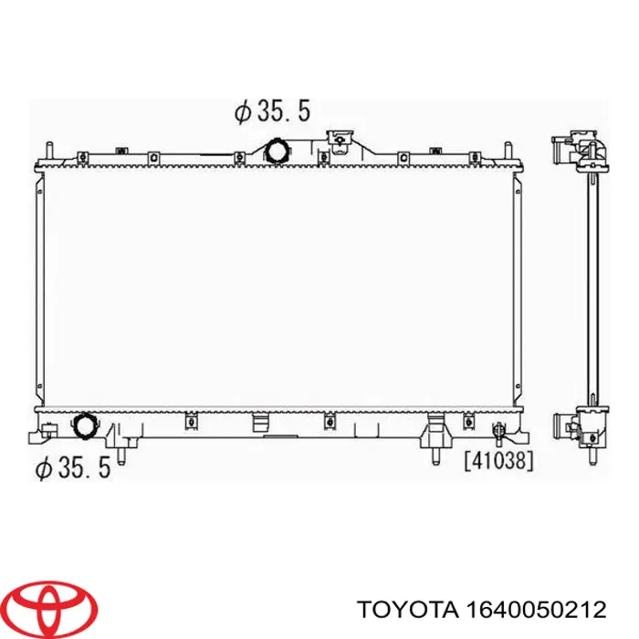 Radiador 1640050212 Toyota
