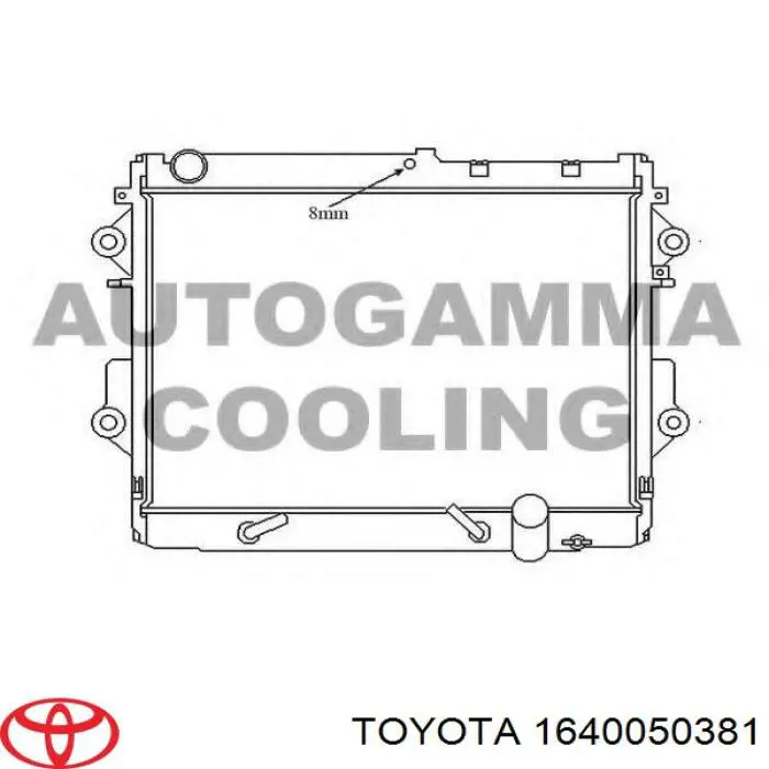 Comprar 1640050381 Toyota Radiador de auto