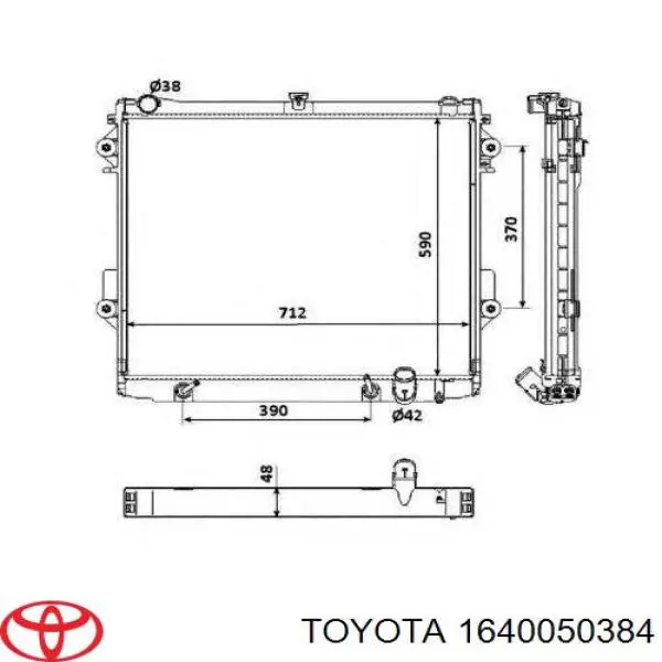 Comprar 1640050384 Toyota Radiador de auto