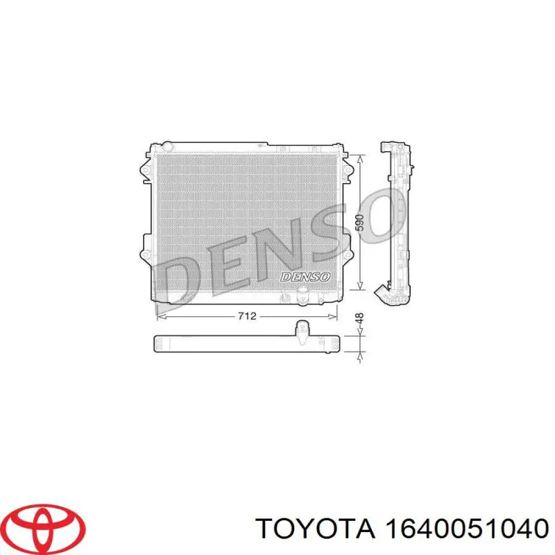 Água radiador Toyota 1640051040 precio, desde 279,36 EUR