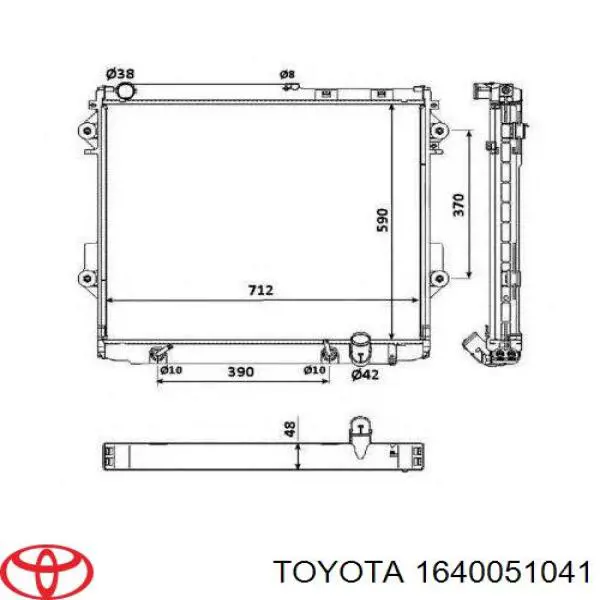 Água radiador Toyota 1640051041 precio, desde 275,23 EUR